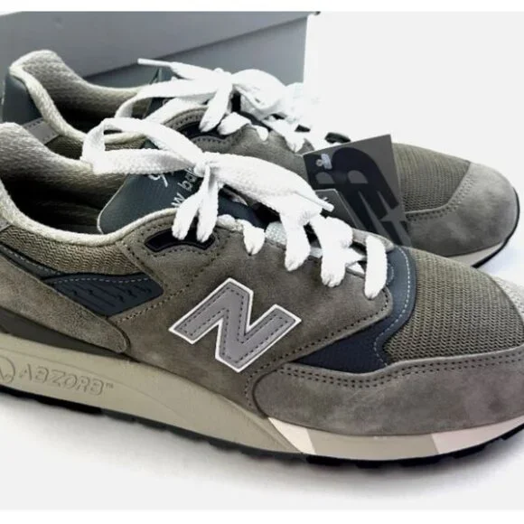 New Balance 998 Shoes Men's Size 11.5 U998GR Made in USA Grey Silver Core Abzorb